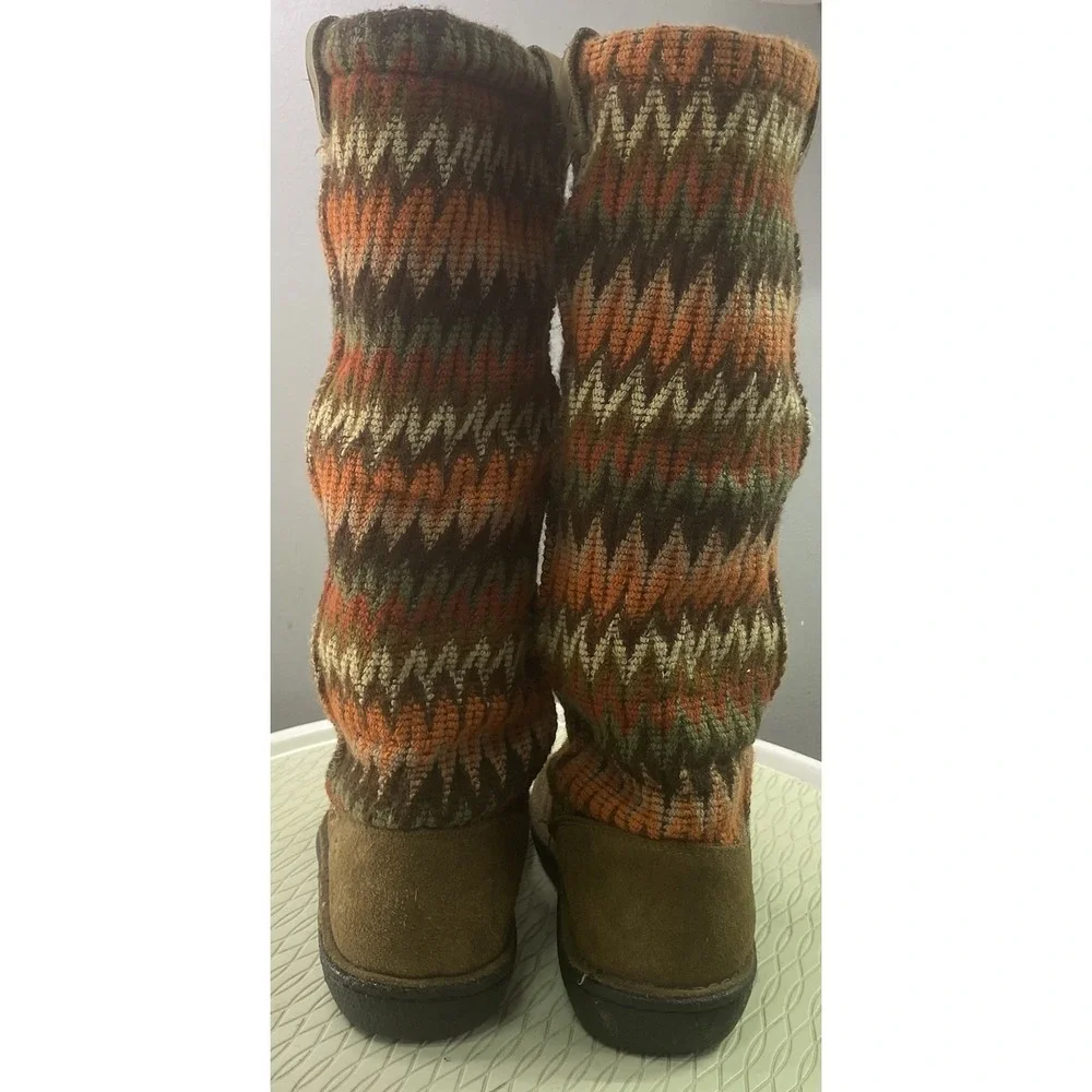 KEEN‎ Auburn NAVAJO Women's Suede&Wool Top Brown/Orange Tall Snow Winter Boots 7